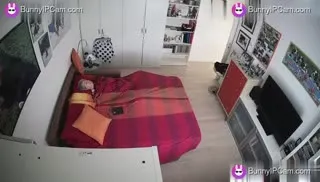 Horny MILF strips, moans, and rubs her wet pussy while fantasizing about young boys — Watch on BunnyIPCam
