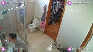 Horny Babe Showers Three Times A Day And Fingers Her Wet Pussy — Watch on BunnyIPCam