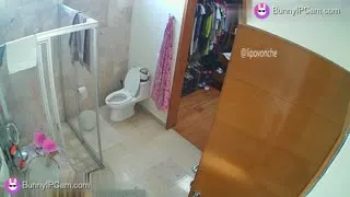 Horny Teen Takes Long Shower Totally Unaware Of The Hidden Cam — Watch on BunnyIPCam