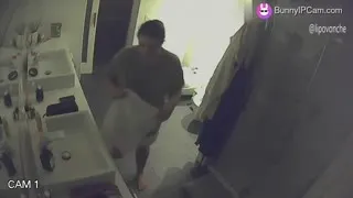 Chubby Lady Strips Naked and Masturbates Hard on Hidden Bedroom Cam