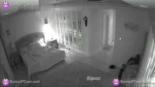 Horny Couple Fucks Hard Under The Blanket In Cozy Bedroom — Watch on BunnyIPCam