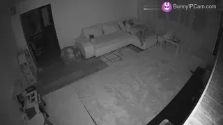 Horny Dude Keeps Watching TV Right After He Cums Inside Her — Watch on BunnyIPCam