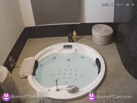 Hot Blonde Naked in Jacuzzi Texts Her Friend While Touching Herself — animated preview