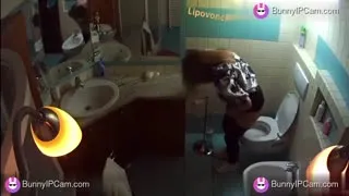 Horny Milf Pees In The Toilet Then Washes Her Hands Solo — Watch on BunnyIPCam