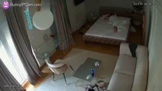 Brunette With Massive Tits Chatting Naked With Her Bestie On Bed — Watch on BunnyIPCam