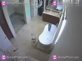 Rich Lady Flashes Her Perfect Tits While Getting Ready In Huge Bathroom — animated preview