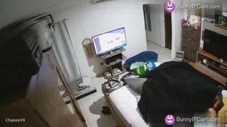 Horny Husband Ignores TV and Fucks His Wife Hard on the Couch — Watch on BunnyIPCam