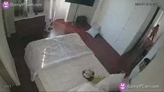 Bored Naked Mommy Caught Lounging Spread Wide On Her Bed By Female Neighbor — animated preview