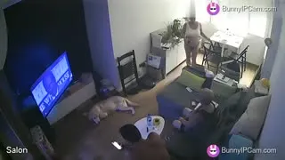 Pregnant Mommy Flashes Big Tits And Panties In Front Of Guests — Watch on BunnyIPCam