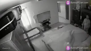 Naked Dude Lazily Flips Channels While His Wife Slowly Strips — Watch on BunnyIPCam